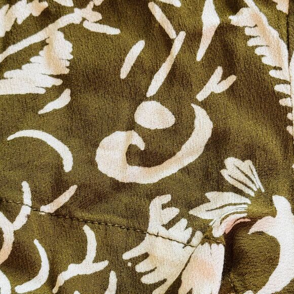 Anthropologie Ett:twa () Green & Cream Print Shorts Size Small - Picture 6 of 8